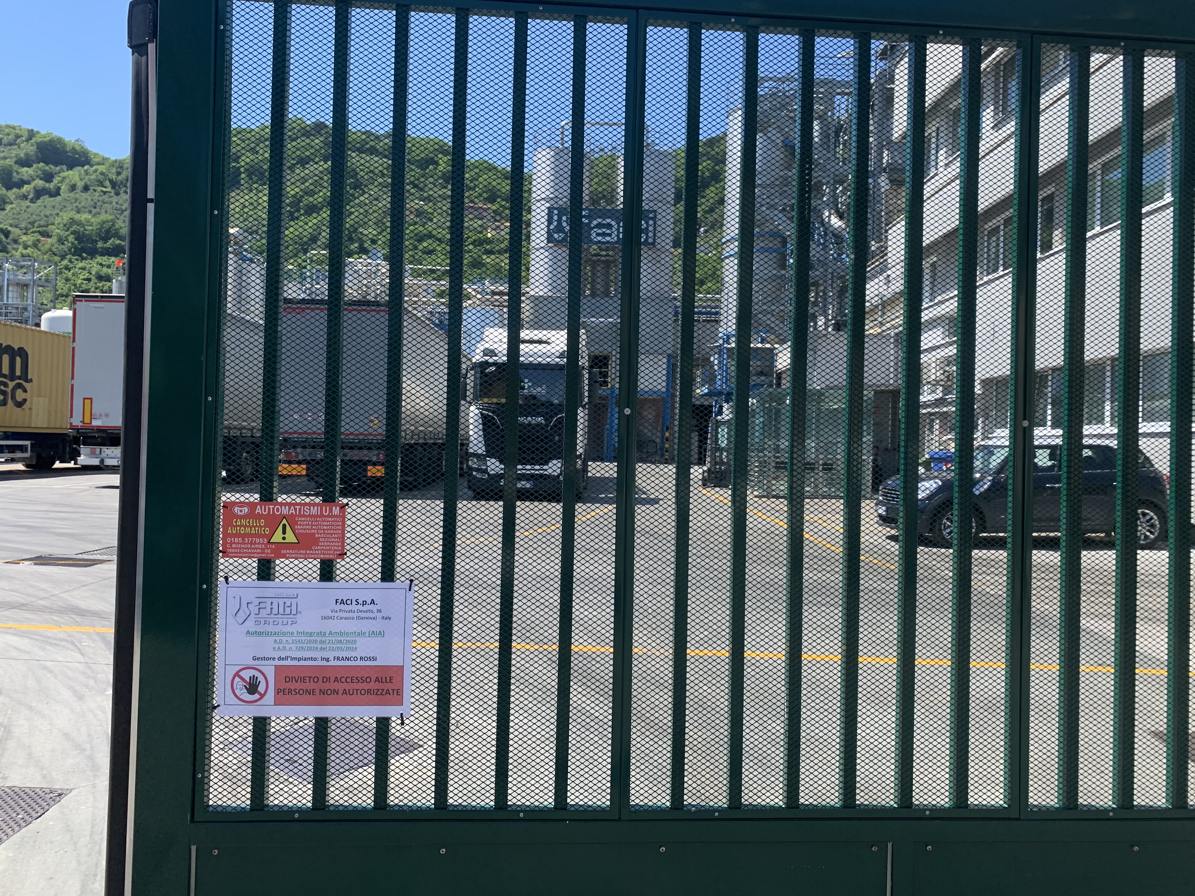 Cambio del Gestore Ing. Rossi 2025 e nuova foto dell impianto 
